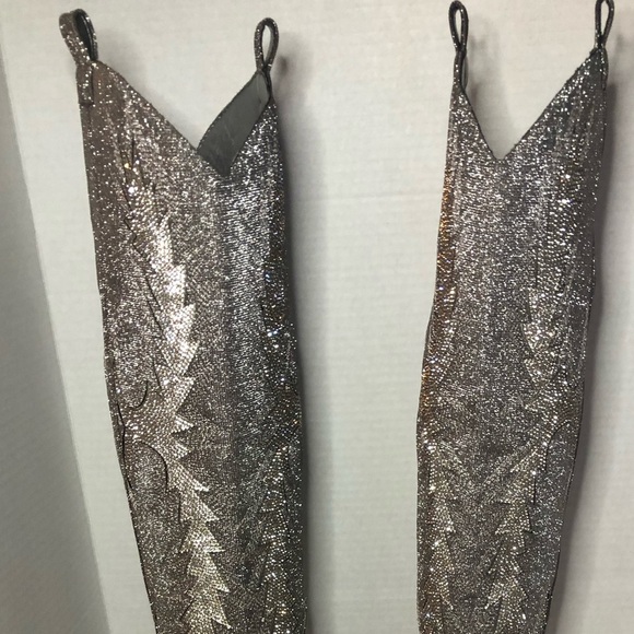 Gianni Bini Silver Over-the-Knee Boots w/ Stiletto Heel BRAND NEW Sz 7 & 5.5. 🥶🪩 - Picture 12 of 16
